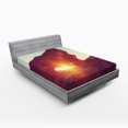 thumbnail image 1 of Ambesonne Nature Fitted Sheet, Sunrise American Desert, Full Size, Orange, 1 of 3