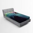 thumbnail image 1 of Ambesonne Nature Fitted Sheet, Sunset View on Hills, Twin XL Size, Blue Brown, 1 of 2