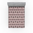 thumbnail image 1 of Ambesonne Nature Fitted Sheet, Tiger Silhouette Stripes Art, California King, Pale Pink Black, 1 of 5