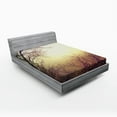 thumbnail image 1 of Ambesonne Nature Fitted Sheet, Vintage Leafless Autumn, Queen Size, Sepia, 1 of 2