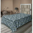 thumbnail image 1 of Ambesonne Nature Flat Bedding Sheet Soft Top Sheet, Forest Mountain Landscape, Twin, Slate Blue and Reseda Green, 1 of 1