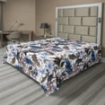 thumbnail image 1 of Ambesonne Nature Flat Bedding Sheet Soft Top Sheet, Garden Theme Floral Art, California King, Dark Lavender Cocoa and White, 1 of 1