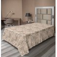 thumbnail image 1 of Ambesonne Nature Flat Bedding Sheet Soft Top Sheet, Grunge Meadow Leaves Pattern, Twin, Ceil Blue Eggshell Beige, 1 of 1