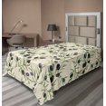 thumbnail image 1 of Ambesonne Nature Flat Bedding Sheet Soft Top Sheet, Olives and Leaves Pattern, Twin, Slate Brown Taupe and Umber, 1 of 1