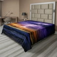 thumbnail image 1 of Ambesonne Nature Flat Sheet, Epic Thunder Atmosphere, Queen Size, Purple and Orange, 1 of 1