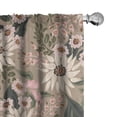 thumbnail image 1 of Ambesonne Nature Floral Curtains, Botanical Motifs Plot, Pair of 28"x63", Dark Sepia and Soft Pink, 1 of 1