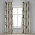thumbnail image 1 of Ambesonne Nature Grommet Curtain, Botanical Watercolor Foliage, 50"x84", Pale Purple and Grey Teal, 1 of 1