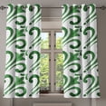 thumbnail image 1 of Ambesonne Nature Grommet Curtain, Botany Abstract Meadow Print, 50"x63", Fern Green and White, 1 of 5