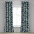 thumbnail image 1 of Ambesonne Nature Grommet Curtain, Contemporary Leaves Botany, 50"x96", Sea Blue Pastel Green, 1 of 5