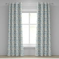 thumbnail image 1 of Ambesonne Nature Grommet Curtain, Field Flowers Swirls, 50" x 96", Blue Reseda Green, 1 of 6