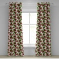 thumbnail image 1 of Ambesonne Nature Grommet Curtain, Grape Fruit Harvest, 50" x 108", Fern Green Ruby, 1 of 6