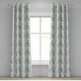 thumbnail image 1 of Ambesonne Nature Grommet Curtain, Minimalist Floral Sketch Art, 50"x72", White Pale Cadet Blue, 1 of 1