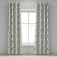 thumbnail image 1 of Ambesonne Nature Grommet Curtain, Poppies Daisies Rural, 50" x 108", Pale Green Yellow Blue, 1 of 6