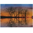 thumbnail image 1 of Ambesonne Nature Jigsaw Puzzle Durable Cardboard, Sunset by Lake View, 1000 pcs, Multicolor, 1 of 2