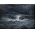 thumbnail image 1 of Ambesonne Nature Jigsaw Puzzle, Stromy Sky over Mountains, Heirloom-Quality Fun Activity for Family Durable Cardboard, 1000 pcs, Blue, 1 of 6