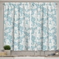 thumbnail image 1 of Ambesonne Nature Kitchen Curtains, Orchid Flowers in Line Style, 55"x45", White Pale Sky Blue, 1 of 3