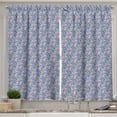thumbnail image 1 of Ambesonne Nature Kitchen Curtains, Summer Style Rhythmic Leaves, 55"x45", Dark Indigo and Multicolor, 1 of 1