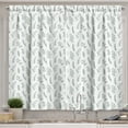 thumbnail image 1 of Ambesonne Nature Kitchen Curtains, Watercolor Botanical Herbs, 55"x45", Teal Multicolor, 1 of 3