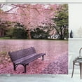 thumbnail image 1 of Ambesonne Nature Modern Home Shower Curtain, Bench Tree, 69"Wx84"L, Pink Purple and Green, 1 of 4