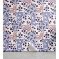 thumbnail image 1 of Ambesonne Nature Peel & Stick Wallpaper for Home, Flowers Paisleys Abstract, 13"x72", Blue Violet and Earth Yellow, 1 of 1
