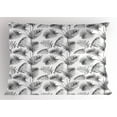 thumbnail image 1 of Ambesonne Nature Pillow Sham, Palm Leaf Botanic Island, 26" X 20", Dimgrey and White, 1 of 2