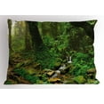 thumbnail image 1 of Ambesonne Nature Pillow Sham, Rainforest Trees Nepal, 26" X 20", Green Brown, 1 of 2