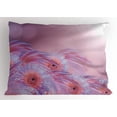 thumbnail image 1 of Ambesonne Nature Pillow Sham, Summer Dahlia Flowers, 36" X 20", Pale Pink Lavender, 1 of 2