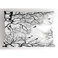thumbnail image 1 of Ambesonne Nature Pillow Sham, Twiggy Tree Branches, 26" X 20", Black and White, 1 of 2
