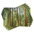 thumbnail image 1 of Ambesonne Nature Place Mats Set of 4, Braches in Spring, Standard Size, Green Brown, 1 of 6
