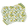 thumbnail image 1 of Ambesonne Nature Place Mats Set of 4, Lemon Woody Romantic, Standard Size, Fern Green Yellow White, 1 of 6