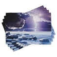 thumbnail image 1 of Ambesonne Nature Place Mats Set of 4, Mystic Dark Sky Scenery, Standard Size, Blue Purple, 1 of 6
