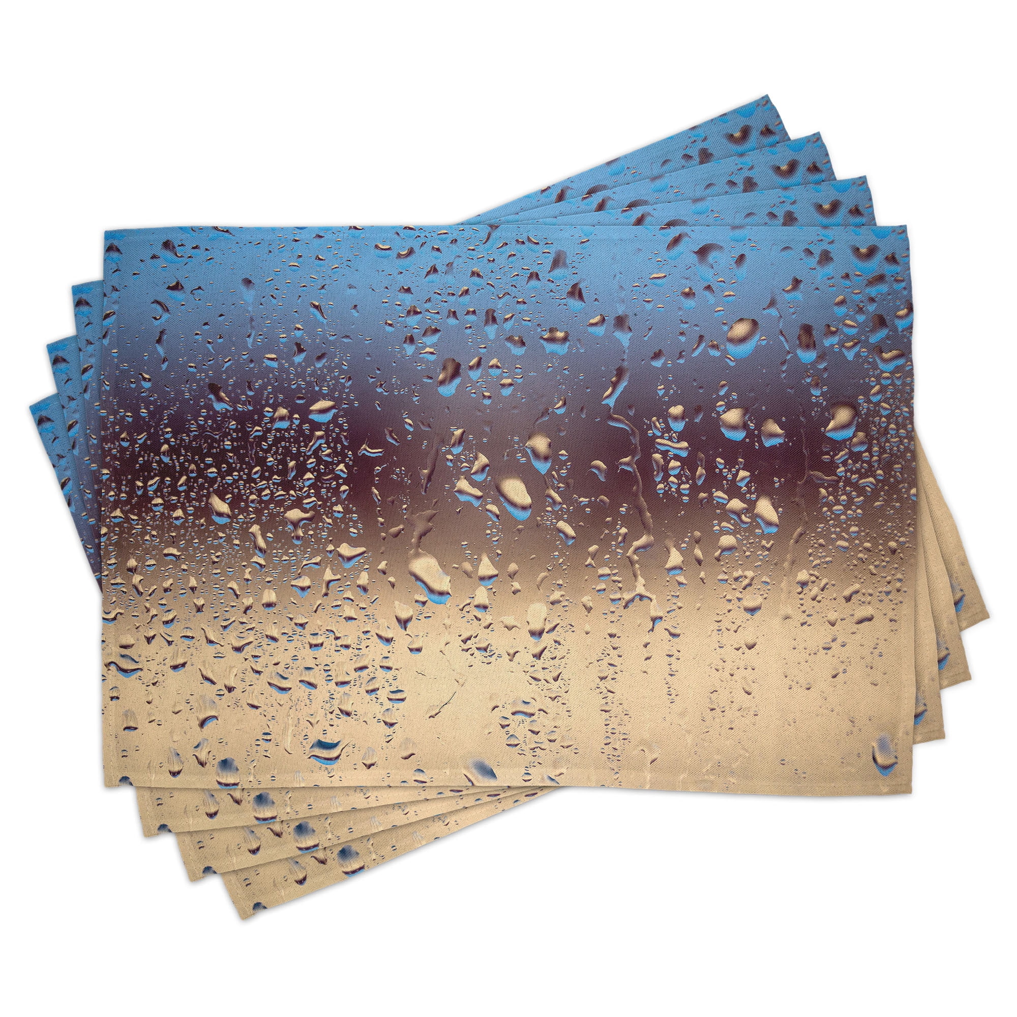 Window Mat Paper Ambesonne Nature Place Mats Set of 4, Rainy Day Window Effect, Standard ...