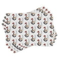 thumbnail image 1 of Ambesonne Nature Place Mats Set of 4, Red and Orange Flowers, Standard Size, Red Orange Black, 1 of 6