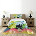 thumbnail image 1 of Ambesonne Nature Quilted Bedspread Set 2 Pcs, 2 Reindeer in Spring, Twin Size, Multicolor, 1 of 6