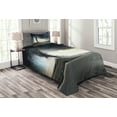 thumbnail image 1 of Ambesonne Nature Quilted Bedspread Set 2 Pcs, Black Tornado Funnel Gas, Twin Size, Grey, 1 of 3