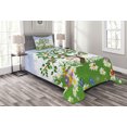 thumbnail image 1 of Ambesonne Nature Quilted Bedspread Set 2 Pcs, Cartoon Garden Colorful, Twin Size, Multicolor, 1 of 3