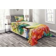 thumbnail image 1 of Ambesonne Nature Quilted Bedspread Set 2 Pcs, Colorful Rural Scenery, Twin Size, Multicolor, 1 of 3