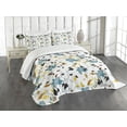 thumbnail image 1 of Ambesonne Nature Quilted Bedspread Set 3 Pcs, Colorful Flowers Leaf, Queen Size, Multicolor, 1 of 5