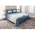 thumbnail image 1 of Ambesonne Nature Quilted Bedspread Set 3 Pcs, Foggy Morning Mountain, Queen Size, Pale Blue, 1 of 3