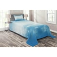 thumbnail image 1 of Ambesonne Nature Quilted Coverlet 2 Pcs, Peaceful Fluffy Clouds, Twin Size, Blue White, 1 of 2