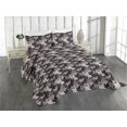 thumbnail image 1 of Ambesonne Nature Quilted Coverlet 2 Pcs, Wild Exotic Flower Leaves, Twin Size, Pale Pink and Charcoal Grey, 1 of 1