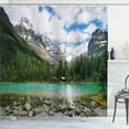 thumbnail image 1 of Ambesonne Nature Shower Curtain, Canada Ohara Lake Wiev, 69"Wx75"L, Multicolor, 1 of 3