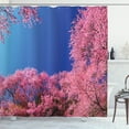 thumbnail image 1 of Ambesonne Nature Shower Curtain, Cherry Blossom Trees, 69"Wx70"L, Fuchsia Blue, 1 of 5
