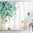 thumbnail image 1 of Ambesonne Nature Shower Curtain, Fall Earth Tones Autumn Leaf, 69"Wx75"L, Almond Green, 1 of 4