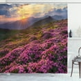 thumbnail image 1 of Ambesonne Nature Shower Curtain, Flower Meadow Mountain, 69"Wx84"L, Multicolor, 1 of 3