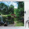 thumbnail image 1 of Ambesonne Nature Shower Curtain, Japanese Garden Lake, 69"Wx70"L, Green Blue, 1 of 5
