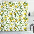 thumbnail image 1 of Ambesonne Nature Shower Curtain, Lemon Woody Romantic, 69"Wx75"L, Fern Green Yellow White, 1 of 3