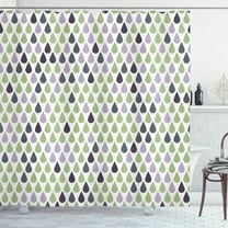 Ambesonne Nature Shower Curtain, Minimalist Rain Drops Print, 69"Wx70"L, Pale Mauve