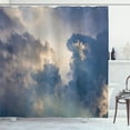 thumbnail image 1 of Ambesonne Nature Shower Curtain, Rain Storm Clouds Sky, 69"Wx70"L, Blue White, 1 of 5