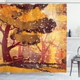 thumbnail image 1 of Ambesonne Nature Shower Curtain, Trees and Bench Snowfall, 69"Wx70"L, Multicolor, 1 of 3